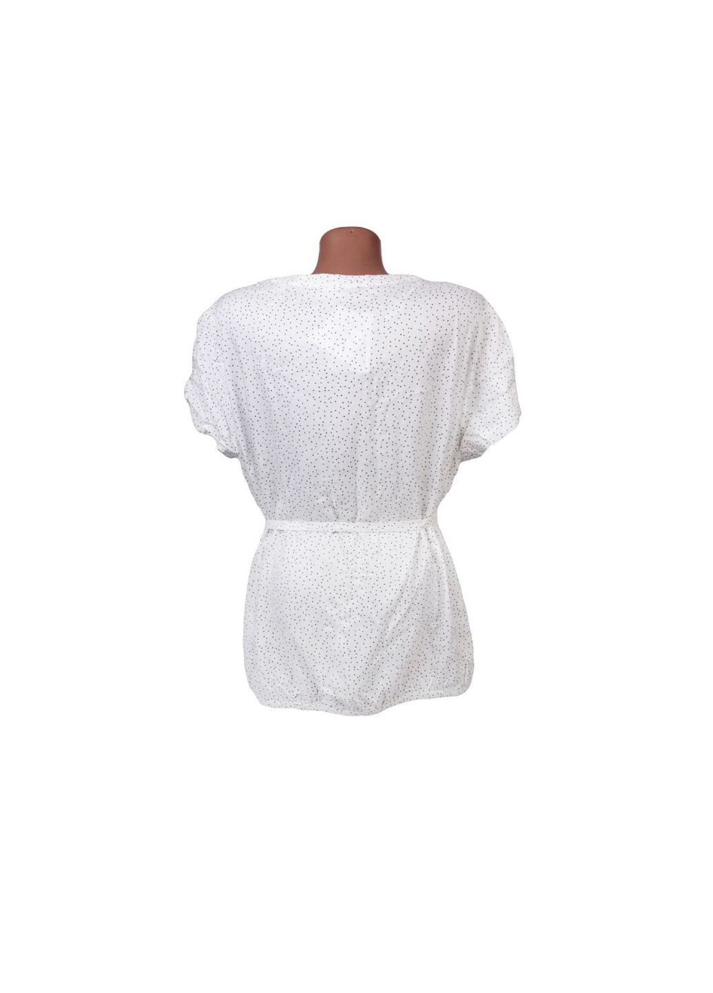 Комбінована літня блуза-сорочка для вагітних та годуючих в горошок l комбінований Yessica