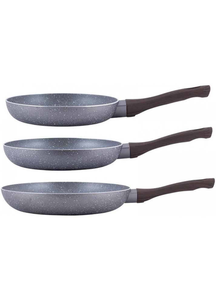 Набор сковород Gregers Grey Ø20см, Ø24см, Ø28см с антипригарным покрытием ILAG Kamille (364764173)