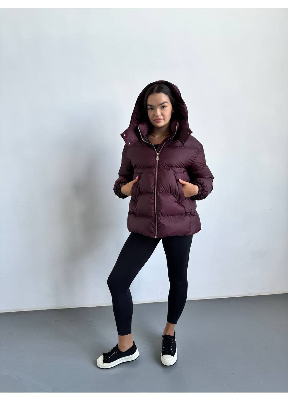 Бордова зимня жіноча зимова куртка SK