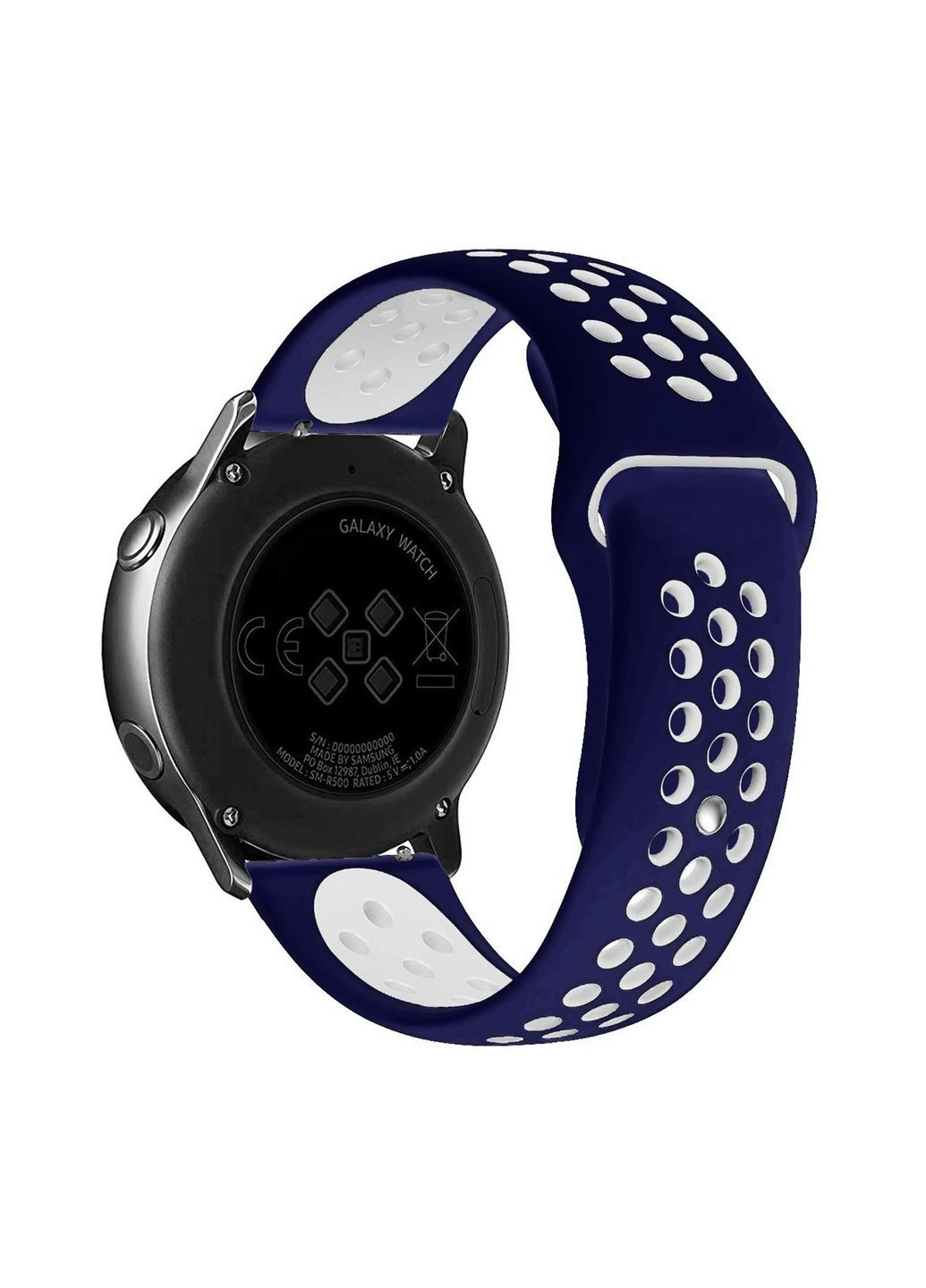 Ремінець Універс 22mm для Samsung/Amazfit/Huawei Dark Blue/White Universal Samsung/Amazfit/Huawei,Samsung Gear S3 (340912769)
