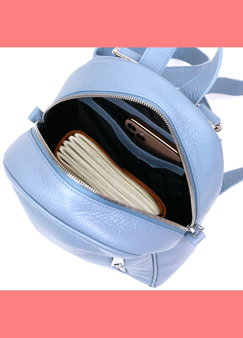 Рюкзак женский кожаный 16318 Голубой Shvigel (301871362)