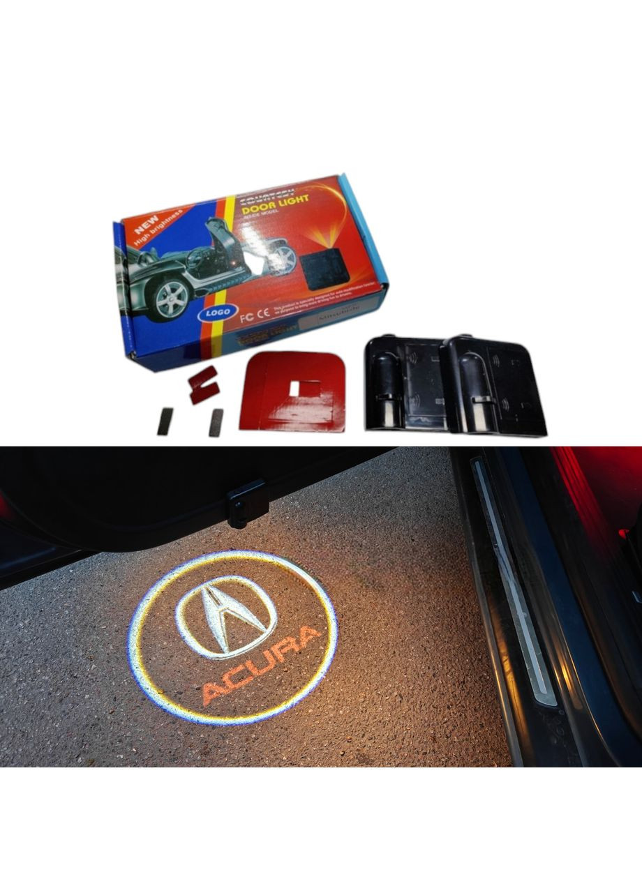 Лазерная подсветка на дверях автомобиля с логотипом Acura (330255011)