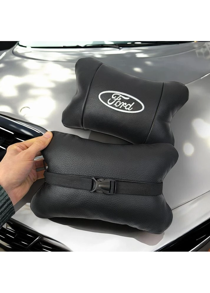Подушка на авто сидіння Ford Форд, Подушка підголівник для водія для підтримки шиї в машині QP-57 Ford Motor Company (377790757)