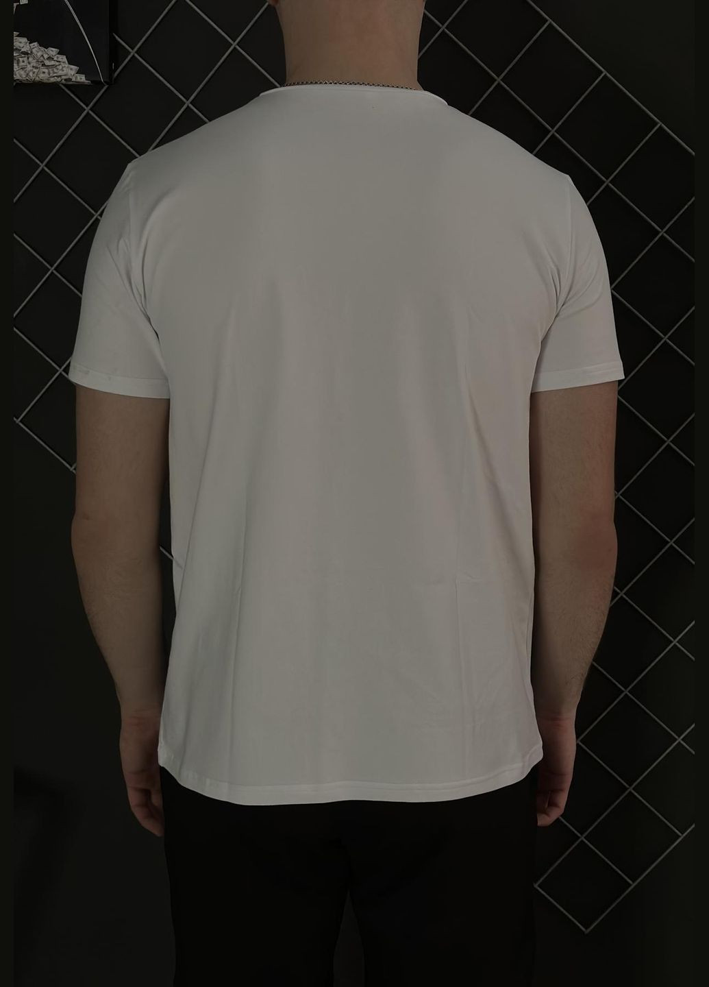 Белая базовая футболка с лого⚡️ Luna