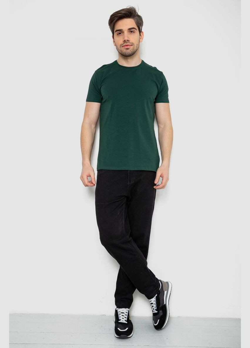 Темно-зеленая футболка мужская однотонная базовая Andi 244R2405