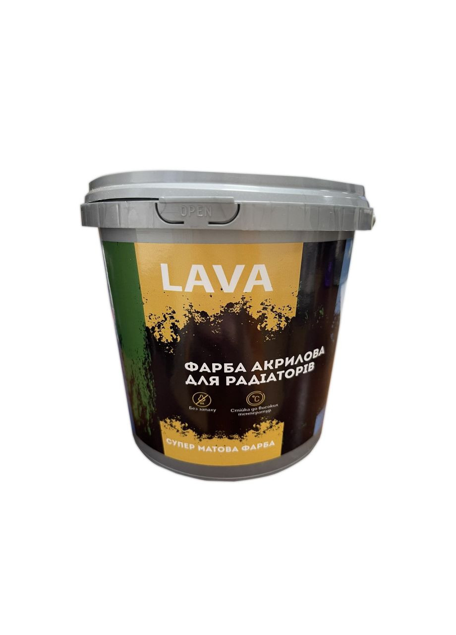 Краска для батарей без запаха Акриловая Lava износостойкая 0.9кг No Brand (365780890)