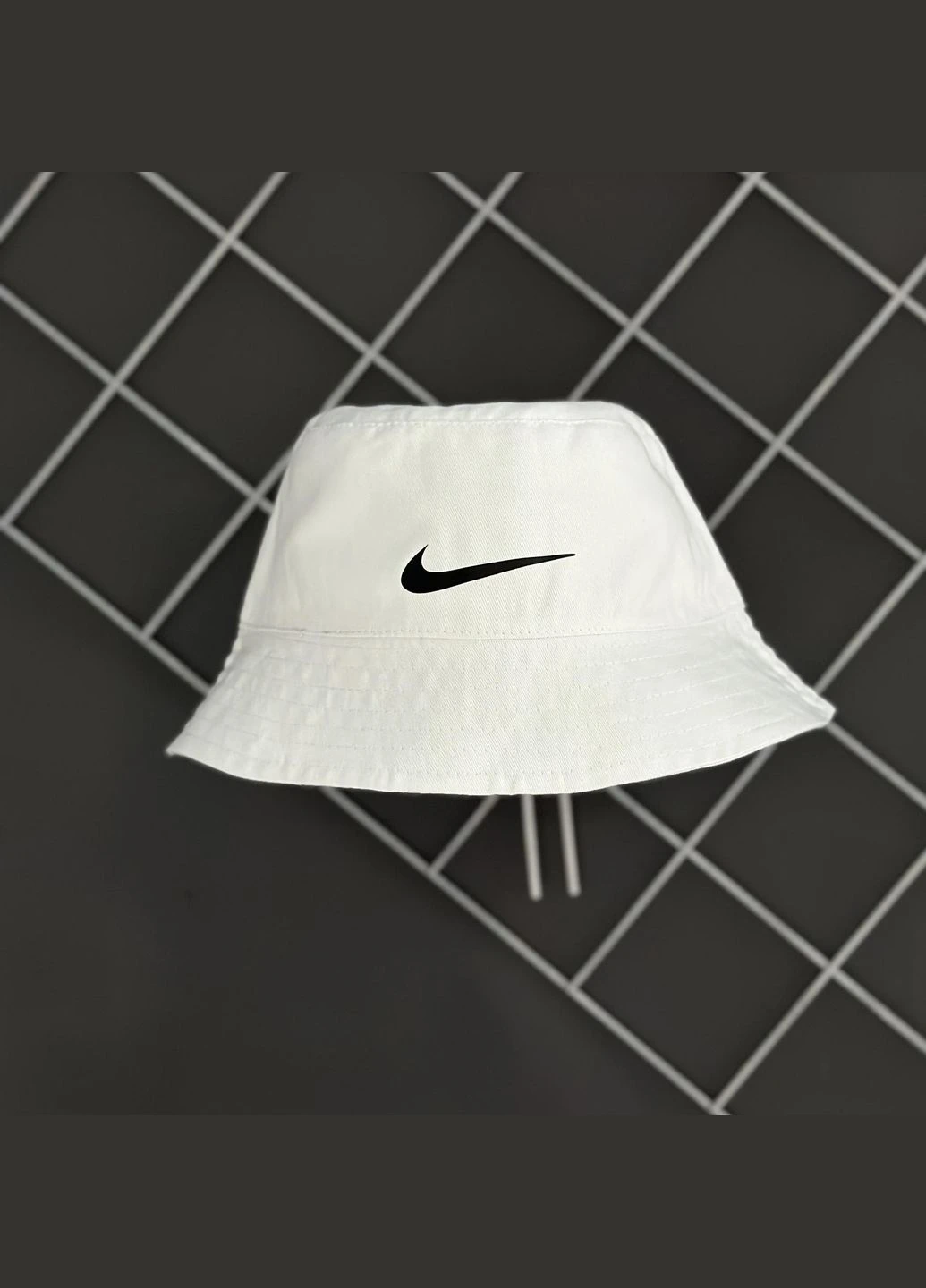 Панама белая черный лого. No Brand (317272936)