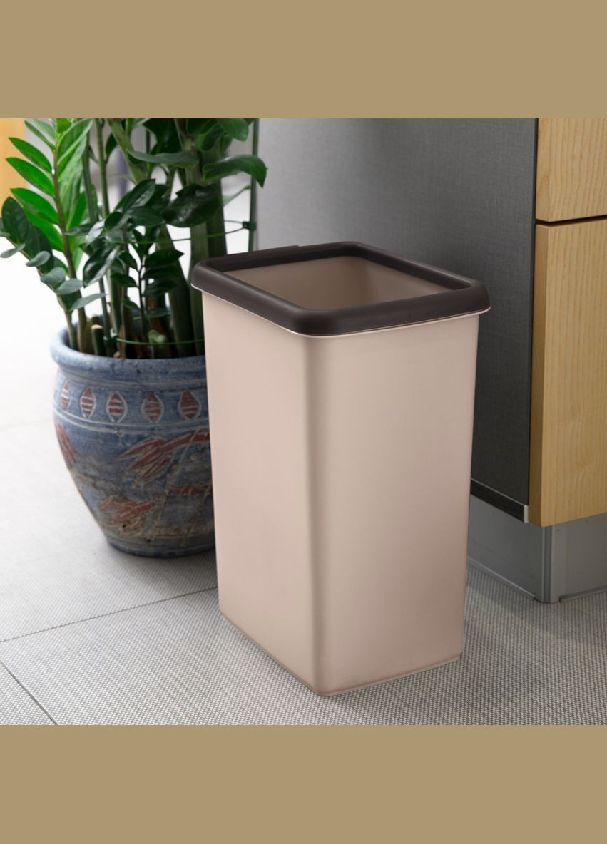Відро для сміття MVM BIN-02 12 л Бежевий (BIN-02 12L BEIGE) МВМ (365280764)