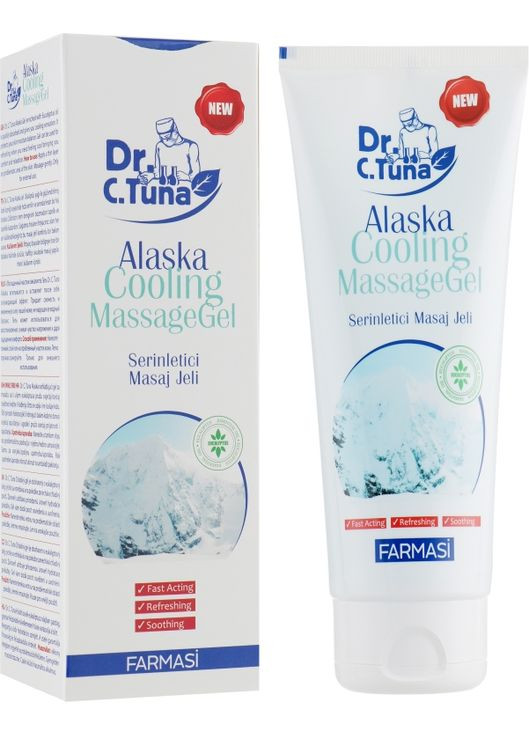 Массажный гель охлаждающий Dr. Tuna Alaska Cooling Massage Gel 210ml (520245-34670) Farmasi (368629806)