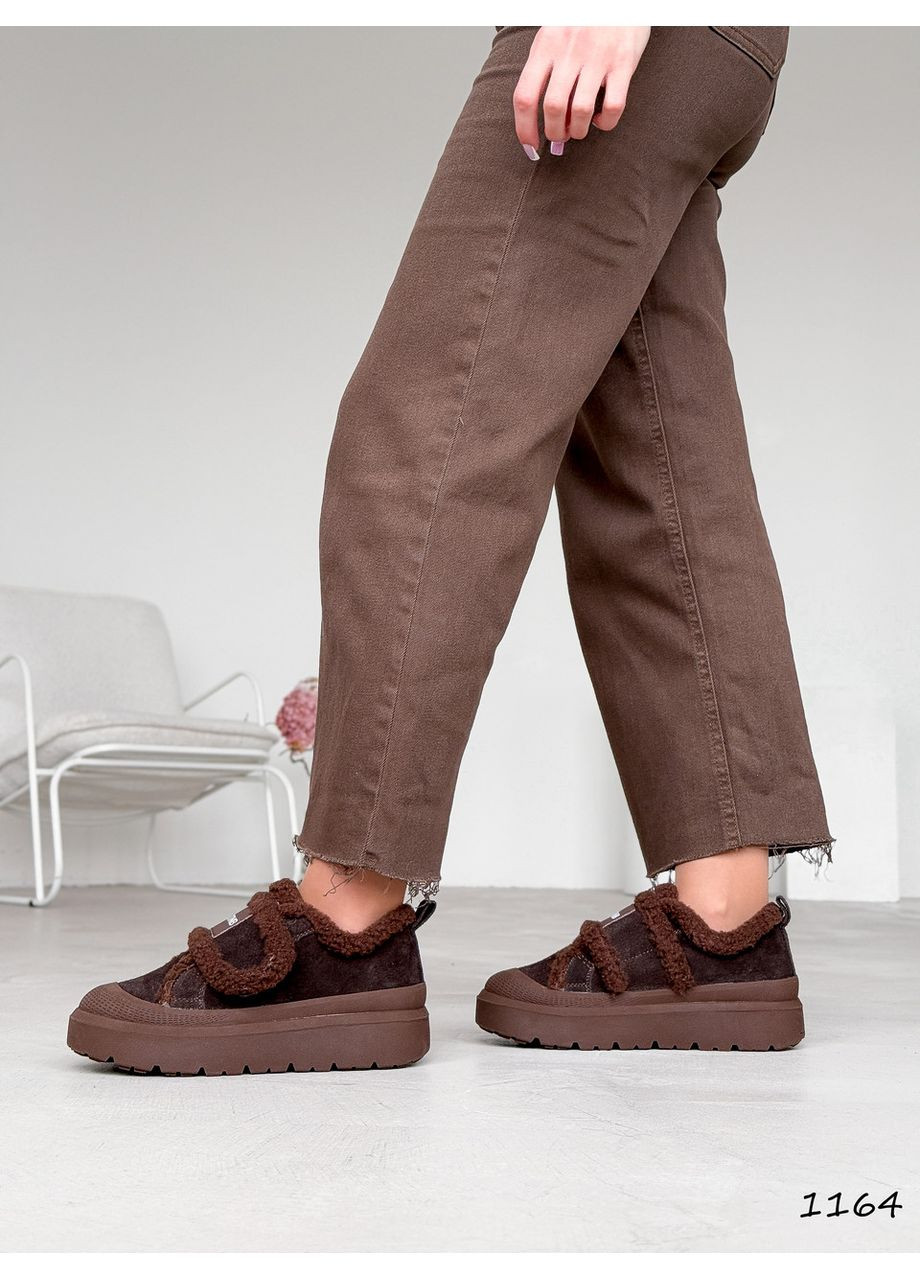 Черевики жіночі Solini шоколад, натуральна замша 1164 ЗИМА Mona (370369522)