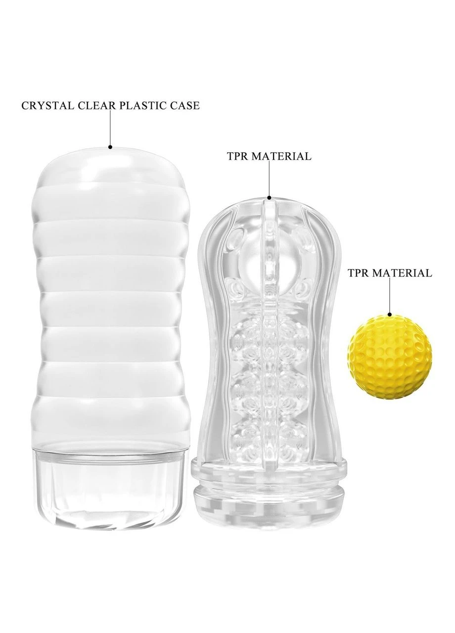 Прозорий мастурбатор вагіна VACUUM CUP MASTURBATOR Stellar ABS TPR Pretty Love (383091240)