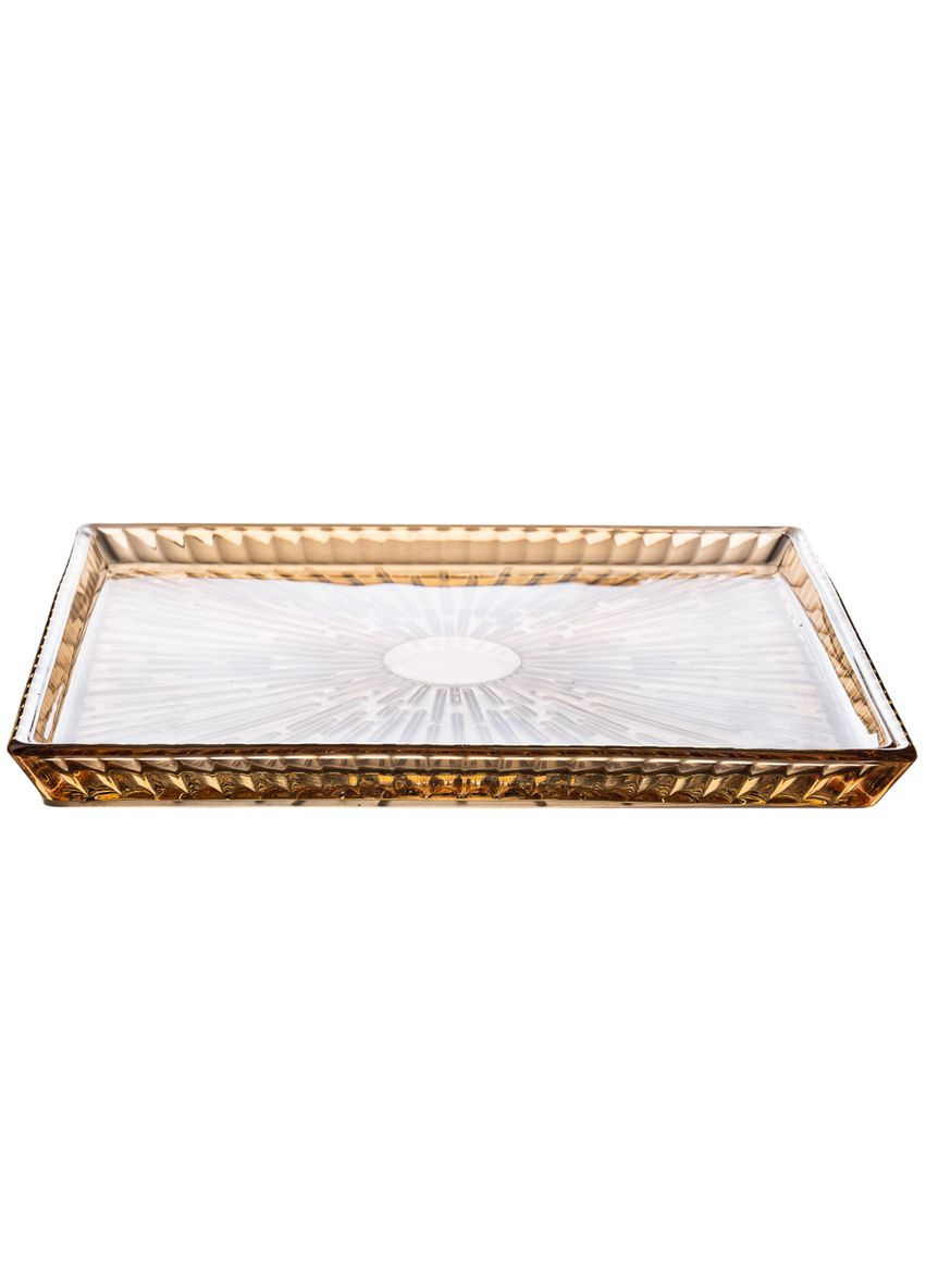 Блюдо для закусок Lirmartur стеклянное 24,5*20,5*2 см прямоугольное, flute Yiwu (328603793)