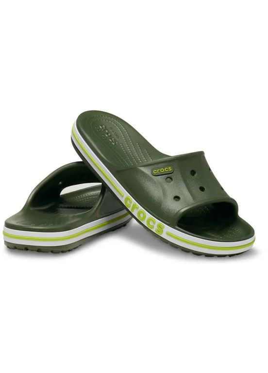 Темно-зеленые пляжные шлепанцы slide slate grey 205392 Crocs
