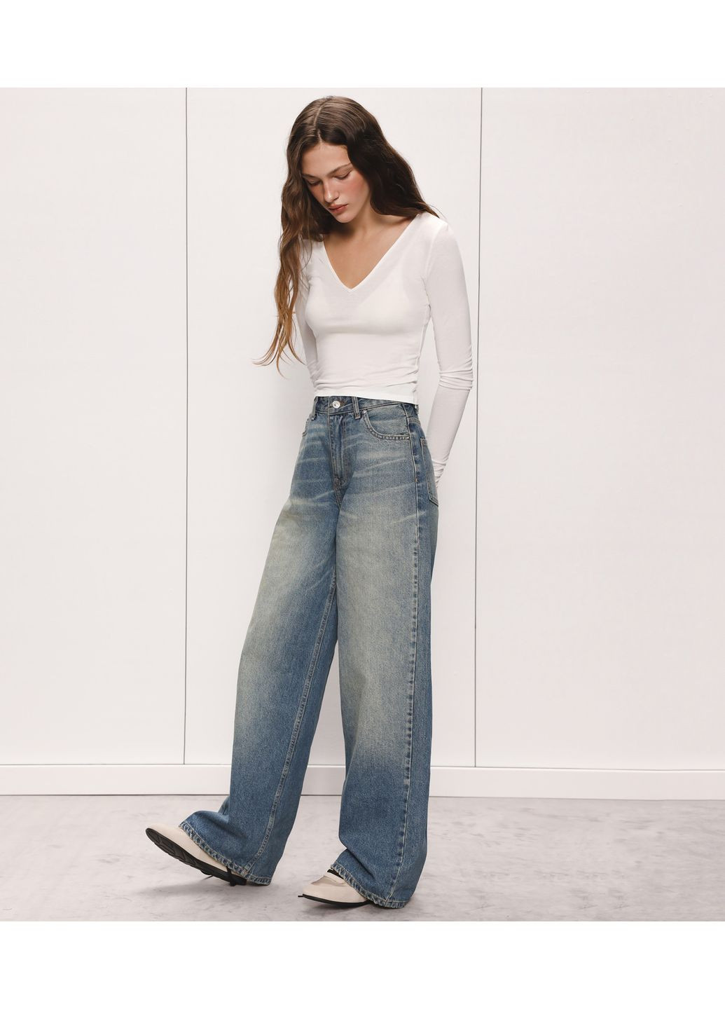 Джинси wide leg 2501 Papaya - (361146529)