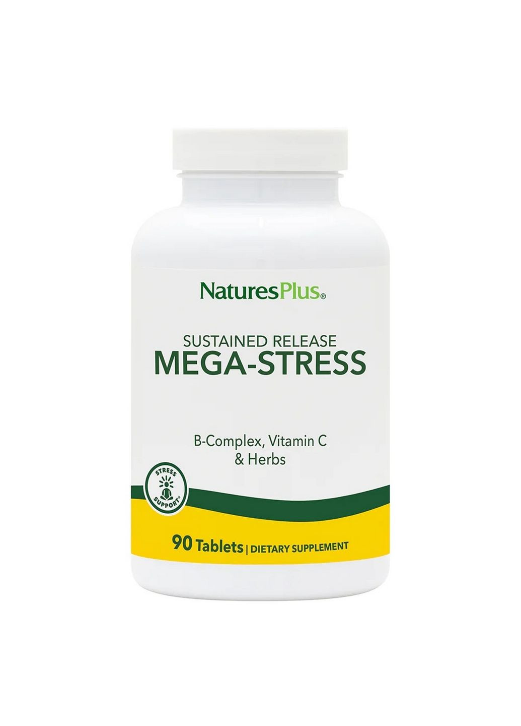 Витамины и минералы Mega-Stress Complex, 90 таблеток Natures Plus (293482281)