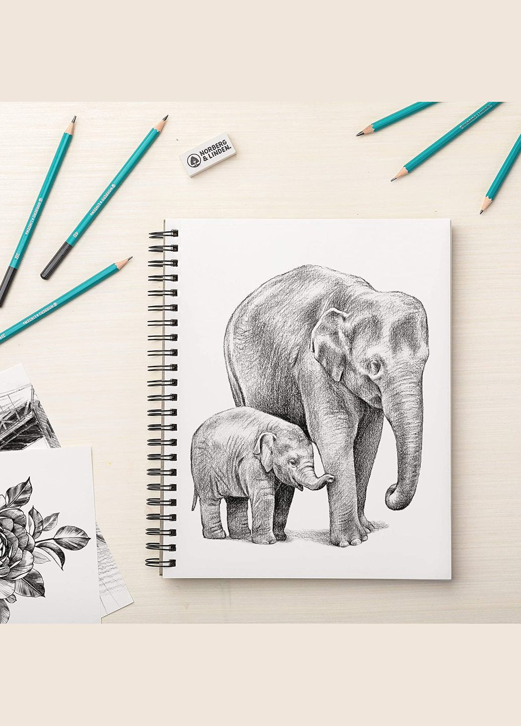 Альбом для ескізів та замальовок на спіралі, А4, 100 аркушів Norberg & Linden (322650539)