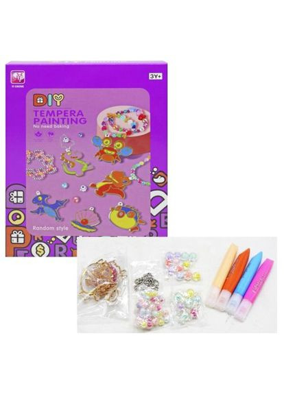Набор для создания украшений Tempera painting с красками и бусинами для творчества и хобби. ProDobro (367090512)