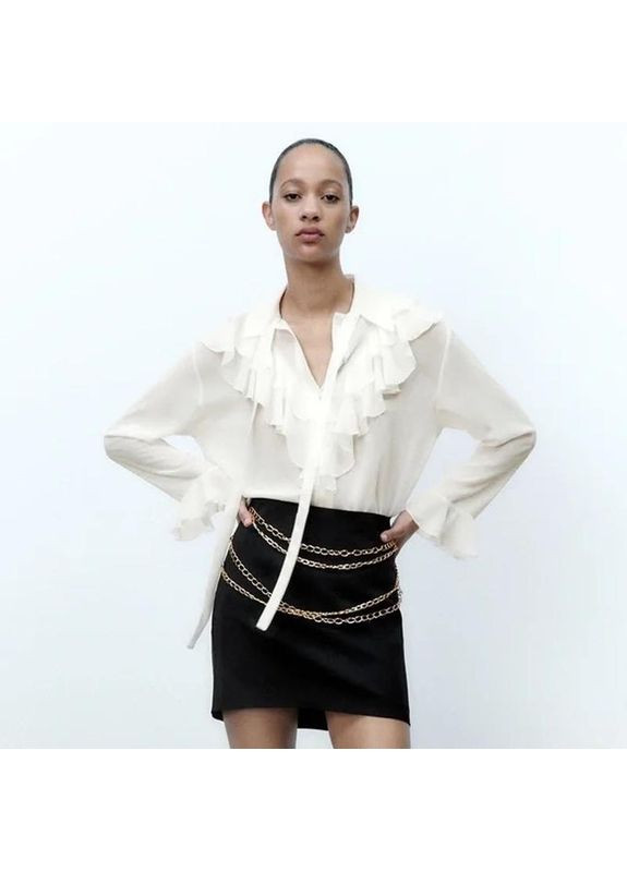 Черная базовая черная мини юбка спідниця Zara