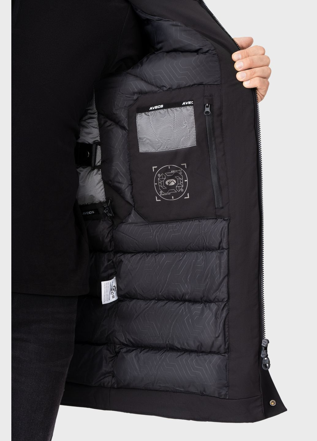 Чорна зимня куртка чорна з мембраною 5000 3xl Avecs