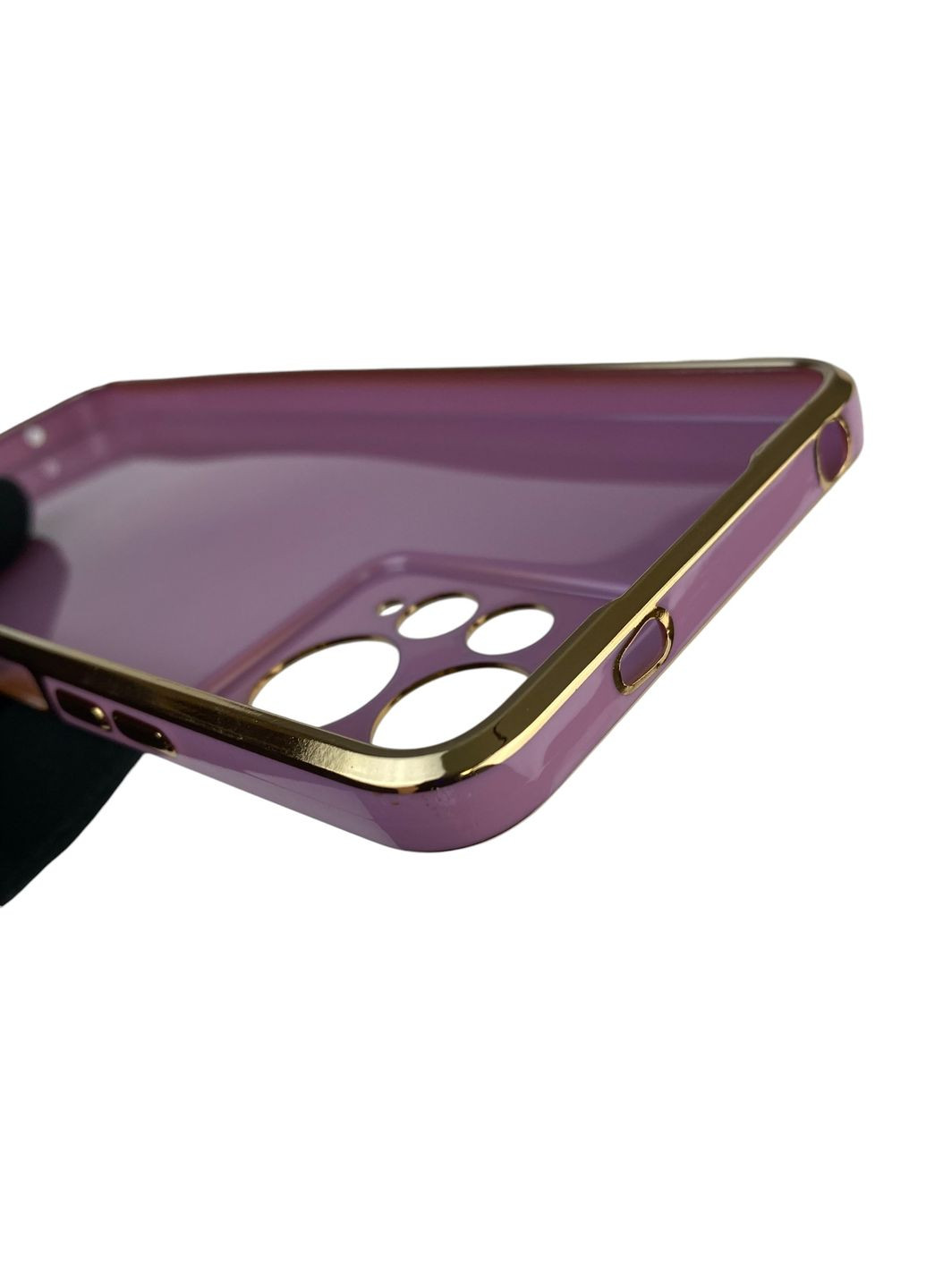 Чохол для Redmi Note 12 4G глянцевий із захистом камери із золотою окантовкою на сяомі редмі нот 12 4г чорничний gs1 Xiaomi (366229504)