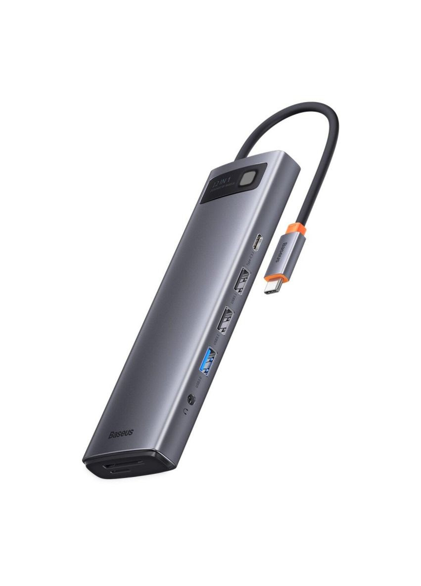 USB-хаб Metal Gleam Series 12-in-1 Multifunctional Type-C HUB Docking Station Gray Baseus (337311194)