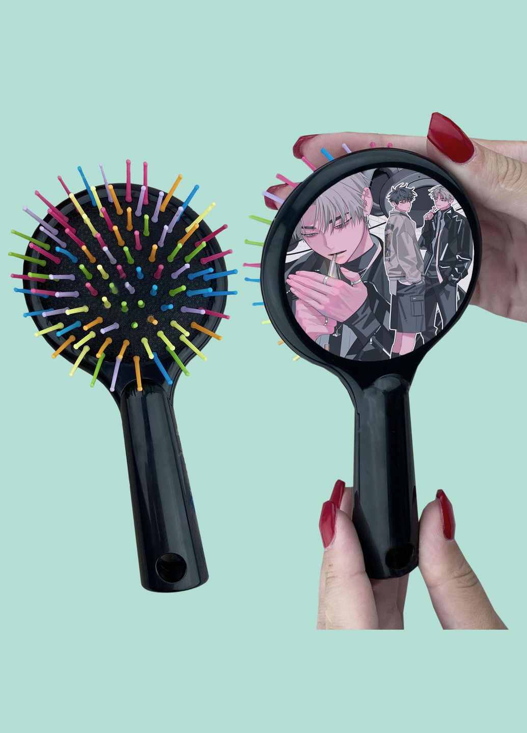 Расческа для волос Аниме Агенты времени #0002 черный No Brand (315042178)