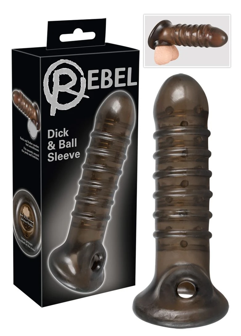 Насадка на член Penis Sleeve smoke-coloured Чорна Rebel (282709986)