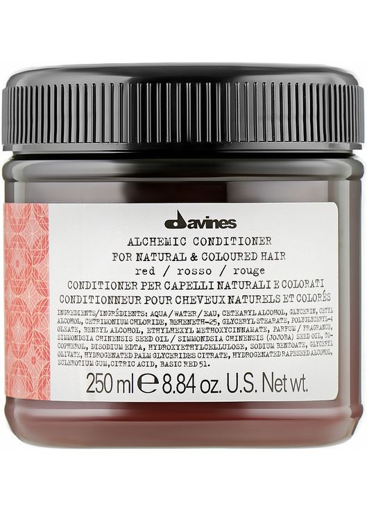Кондиціонер для натурального і фарбованого волосся (червоний) Alchemic Conditioner 250ml (13579-127538) Davines (368617538)
