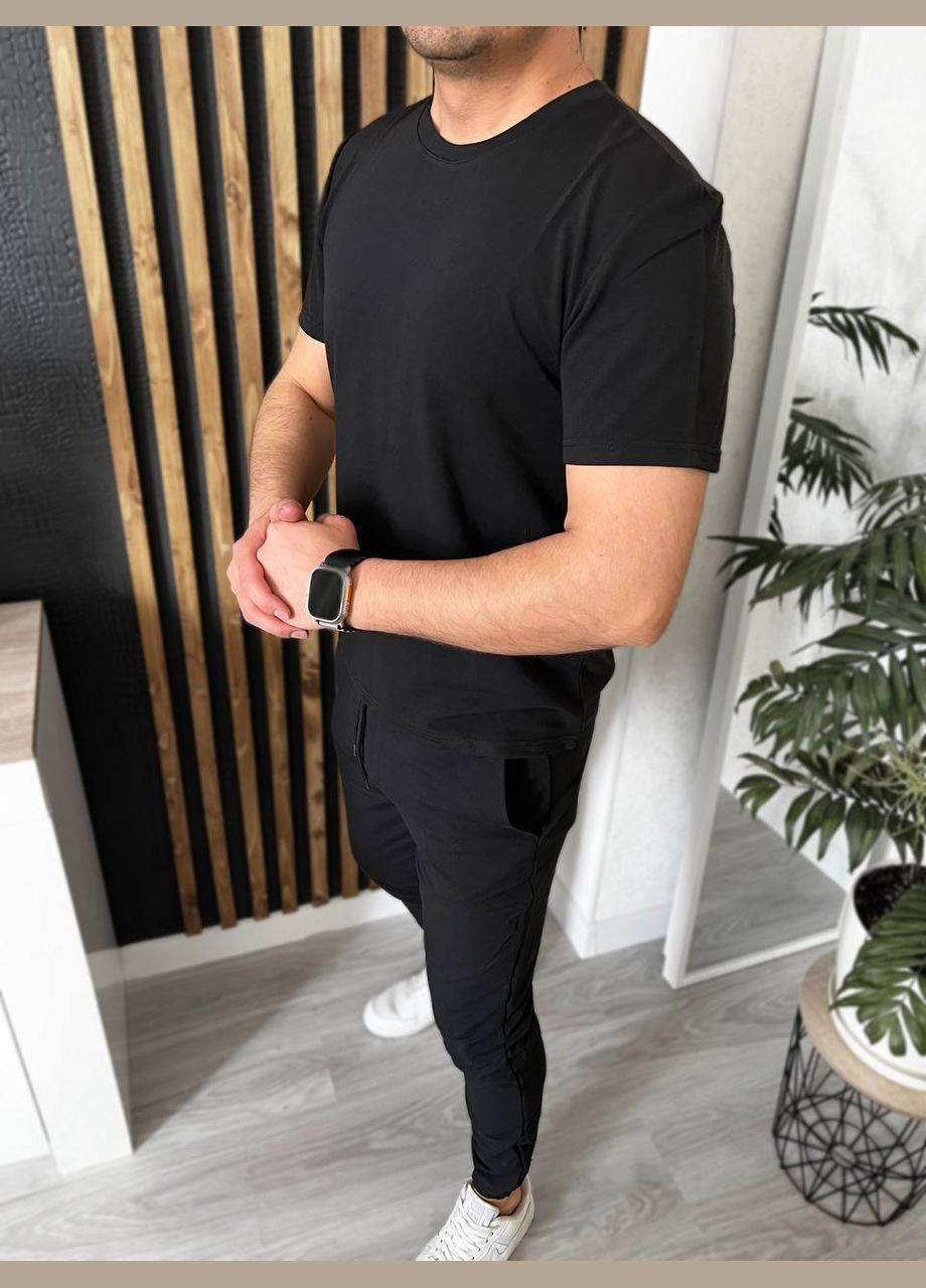 Черный демисезонный костюм ткань двунитка отличное качество No Brand