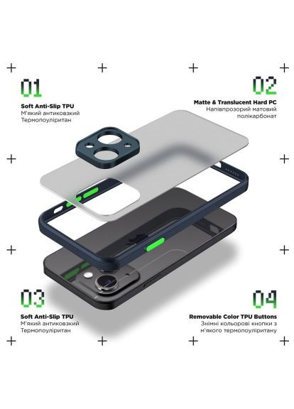 Чохол до мобільного телефона (ARM68551) ArmorStandart Frosted Matte Xiaomi Redmi 12 4G Blue (366155683)