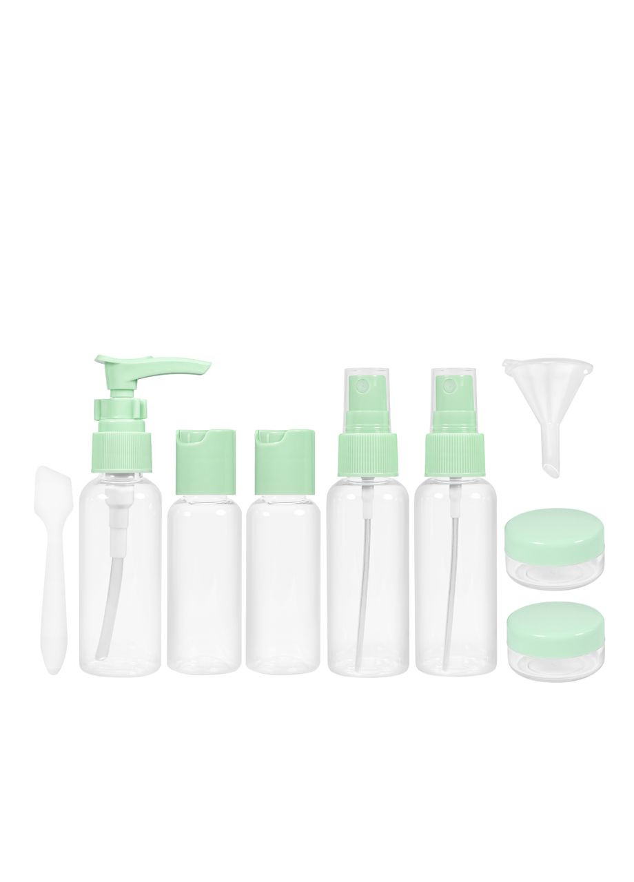 Дорожній набір флаконів для косметики та парфумерії, 9 предметів, Пурпурний No Brand (308228413)