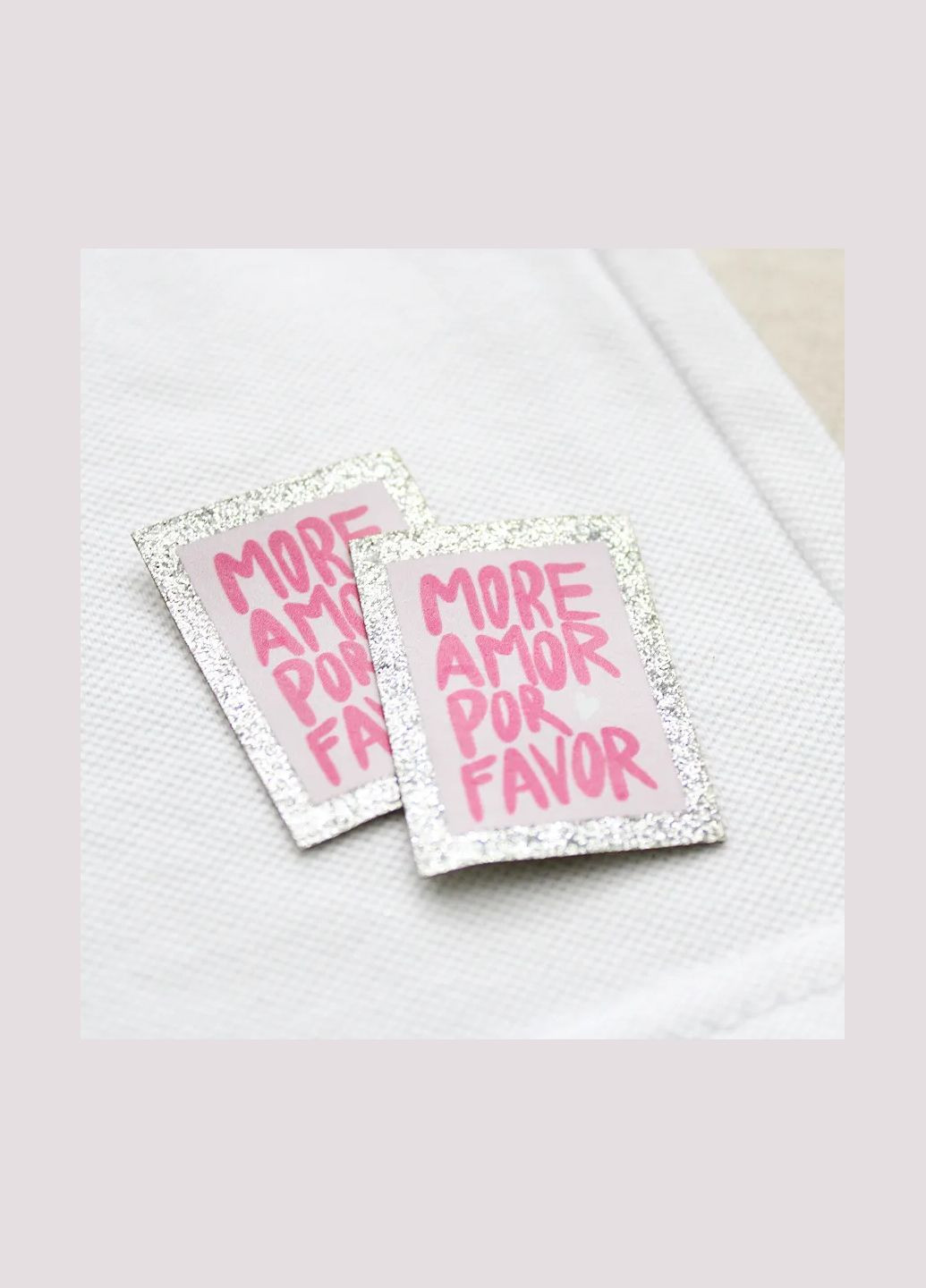 Нашивка з глітеру "More amor" (5740) No Brand (335811301)