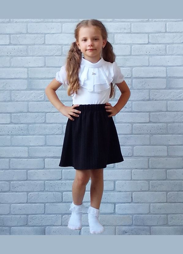 Комбінований демісезонний дитяча спідниця в смужку для дівчинки трапеція, костюмка No Brand