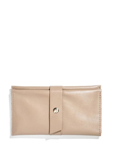 Жіночий шкіряний гаманець 0SS бежевий 20х10xсм Sambag (399212802)