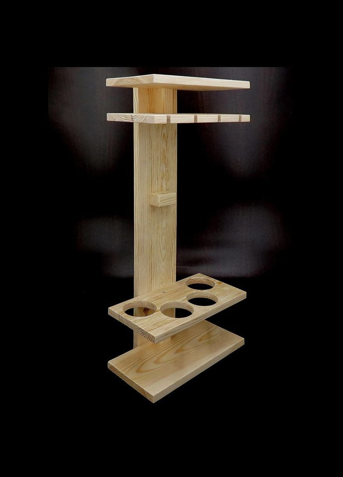 Настінна винна полиця з дерева Кутіно бланже (ПНК-015201) No Brand (327424904)