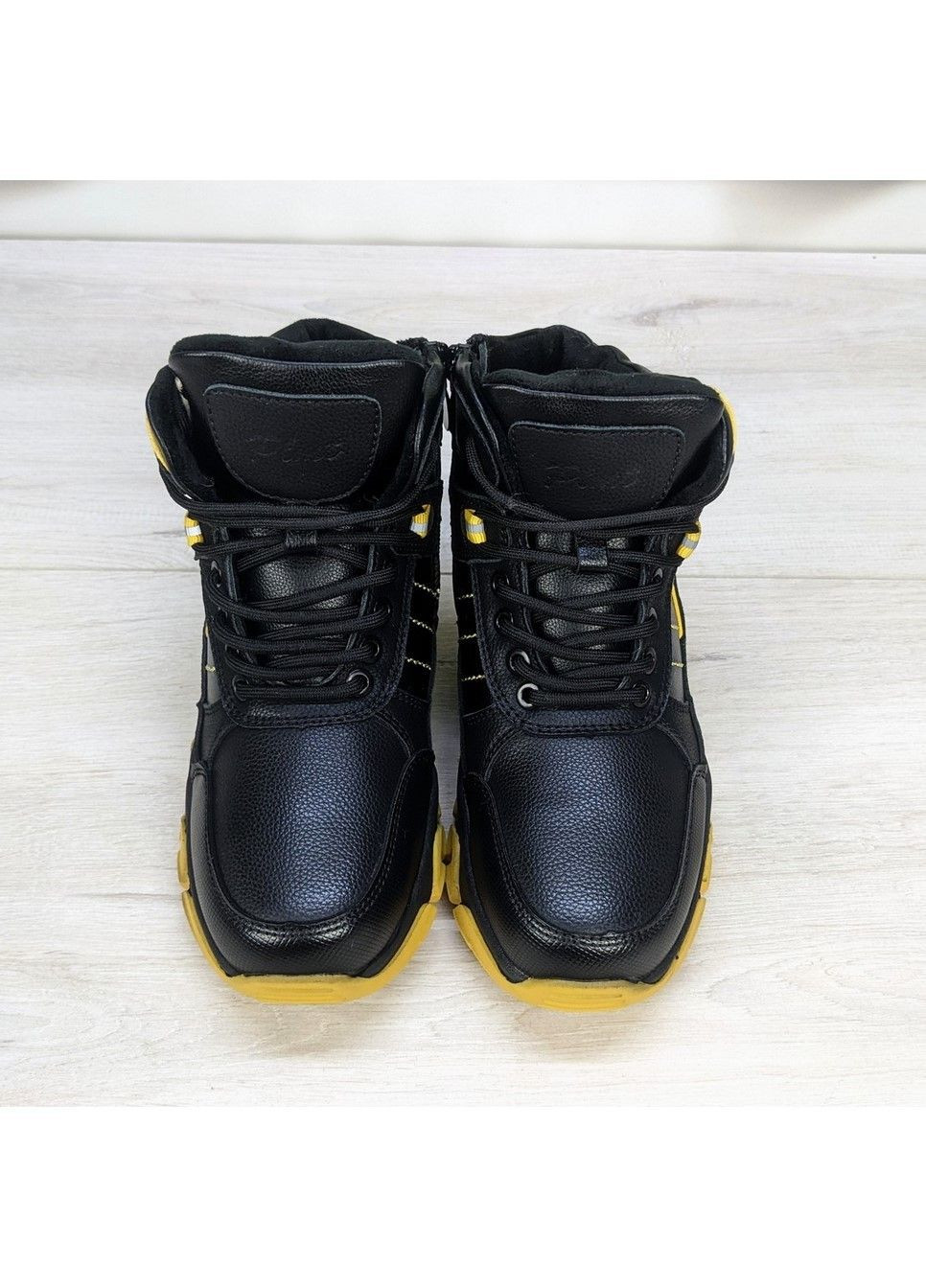 Черные повседневные зимние ботинки зимние для мальчика Paliament