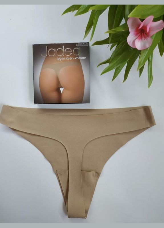 Трусики-стринги женские jadea 8002 без швов черные хлопковые жадеа Jadea Intimo (331148164)