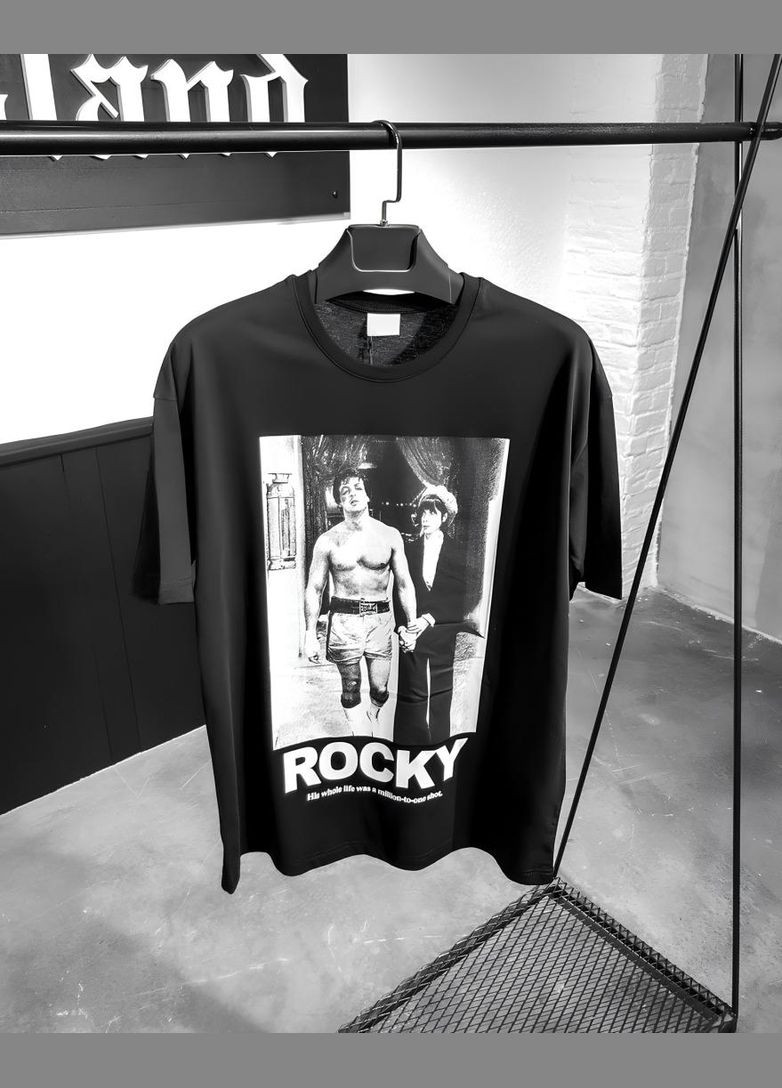 Комбинированная мужская футболка с дтф принтом (оверсайз) No Brand