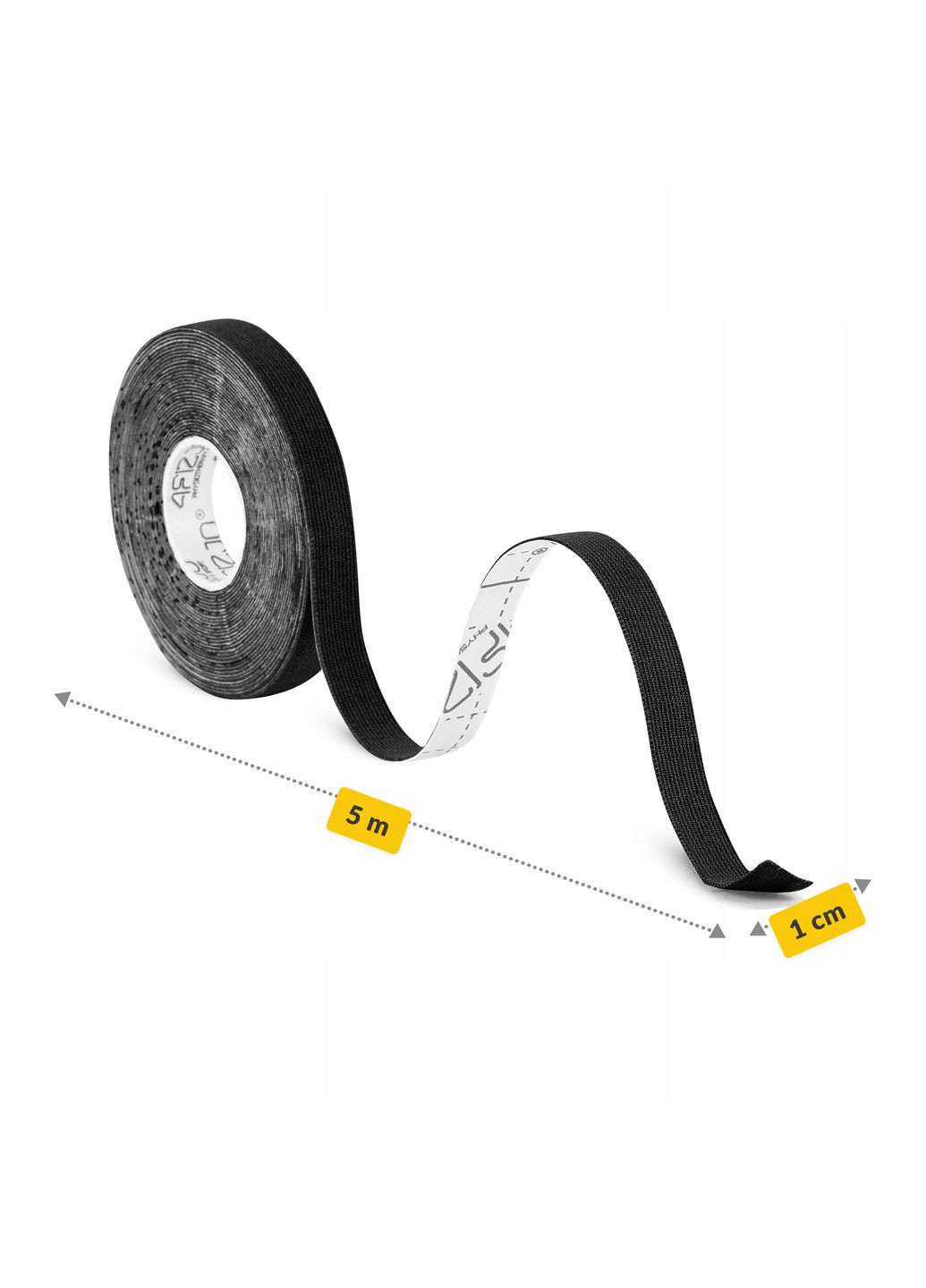 Лента кинезиологическая (кинезио тейп) 1 см x 5 м Black (P-5905973400787) 4FIZJO (322141201)