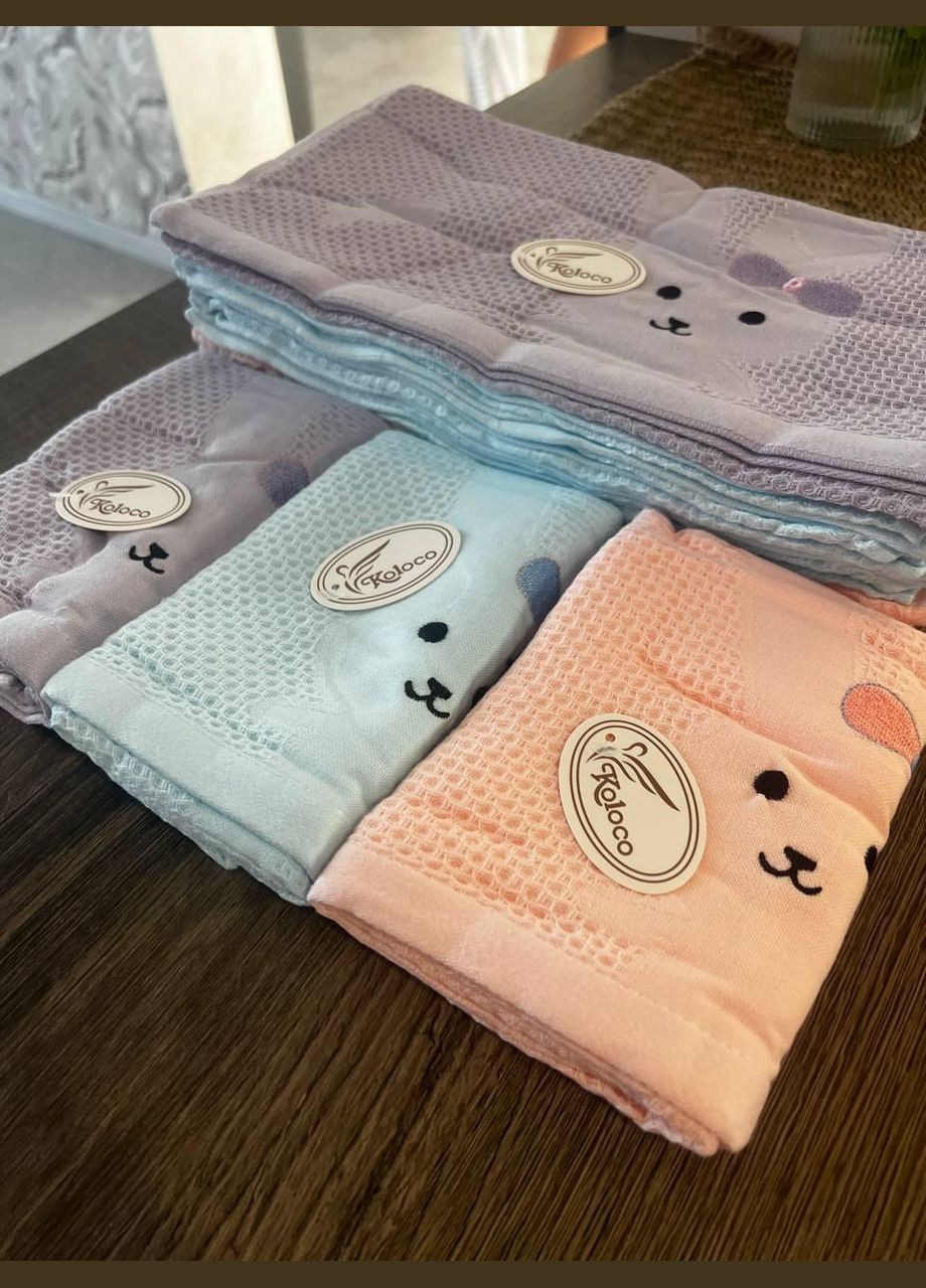 Набір рушників кухонних лляні 35х75 см 12 штук (П4К4-AL-kuhnya-001) No Brand однотонний комбінований