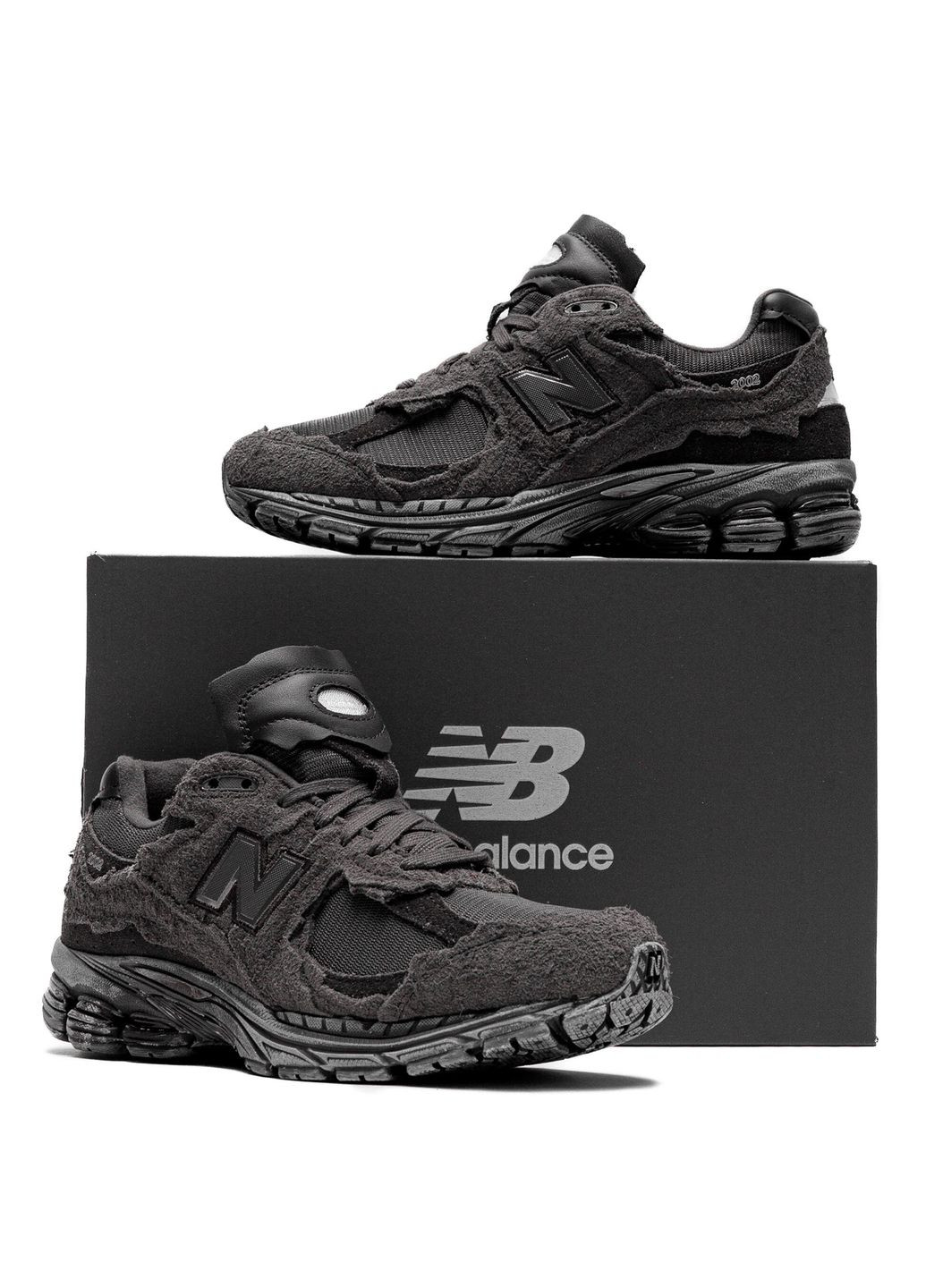 Черные всесезонные кроссовки унисекс 2002r m2002rdb весна-осень замша сетка черные New Balance