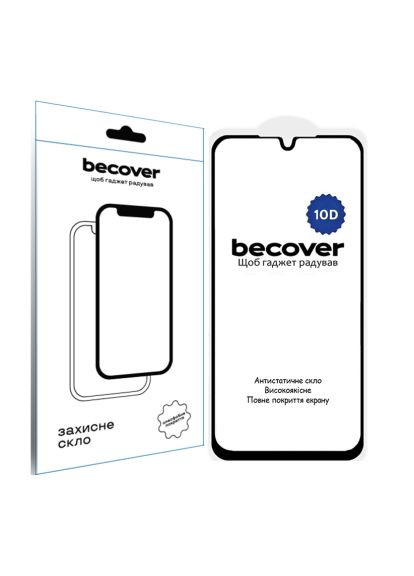 Стекло защитное Samsung Galaxy A16 4G SM-A165/A16 5G SM-A166 10D Black (712889) BeCover Samsung Galaxy A16 4G SM-A165/A16 5G SM-A166 10D B (366515215)