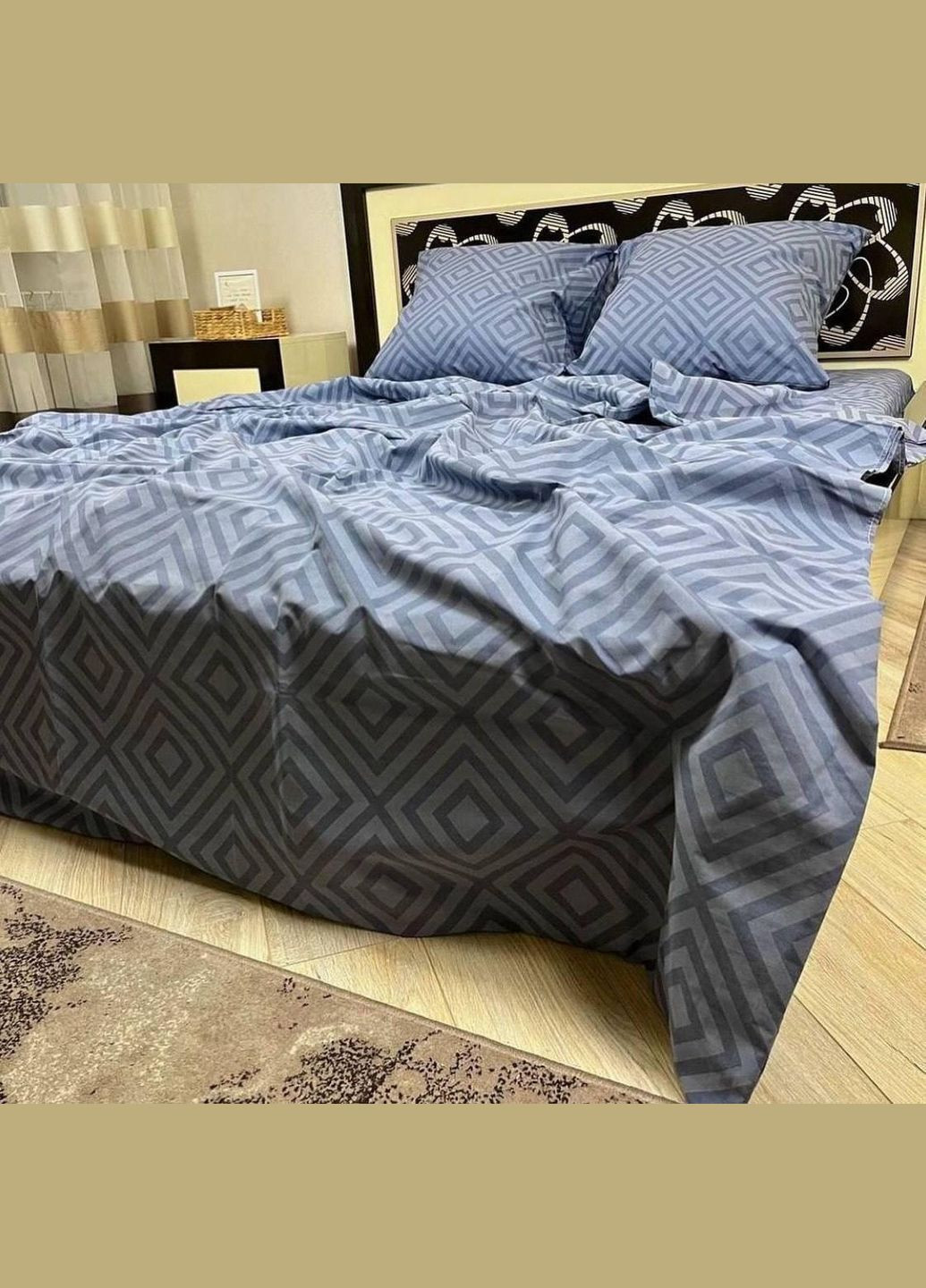 Постільна білизна бавовняна Карат Півтораспальна 150 x 220 Бязь Сіра 50 х 70 No Brand (332945994)