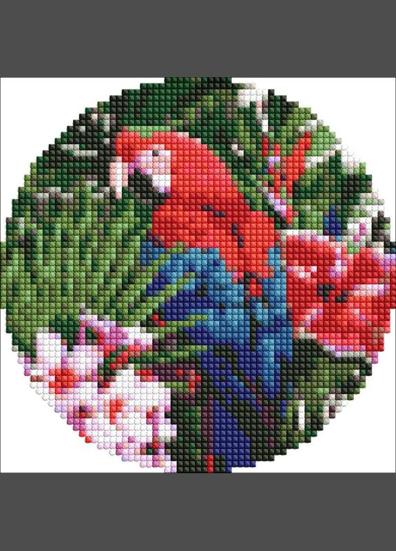 Алмазна мозаїка Яскравий папуга ©art_selena_ua d19 AM-R7918 Ідейка (293082651)