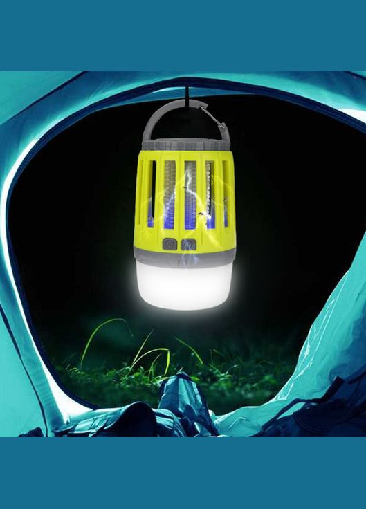 Лампа приманка для комах SS-2502 акумуляторна + Ліхтар кемпінговий Салатовий VHG (360771891)