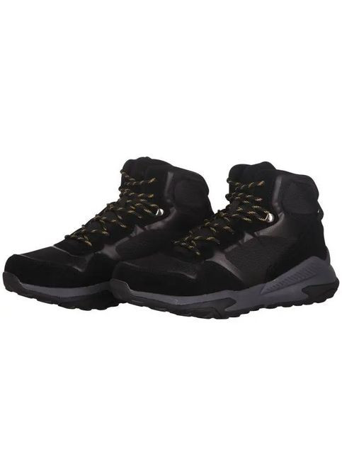 Черные зимние мужские зимние утеплённые ботинки с меховой подкладкой в чёрном цвете No Brand