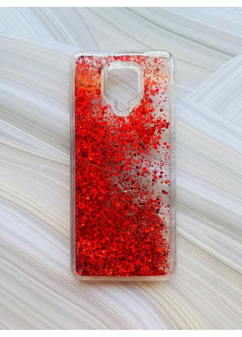 Чохол з плаваючими блискітками на Xiaomi Redmi Note 9 Pro/Note 9S/Note 9 Pro Max Червоний Creative (360664311)