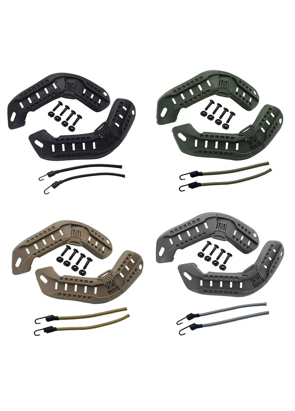 Рейкове кріплення (планка) на бронешлем Mich2000 Чорний No Brand (332636306)