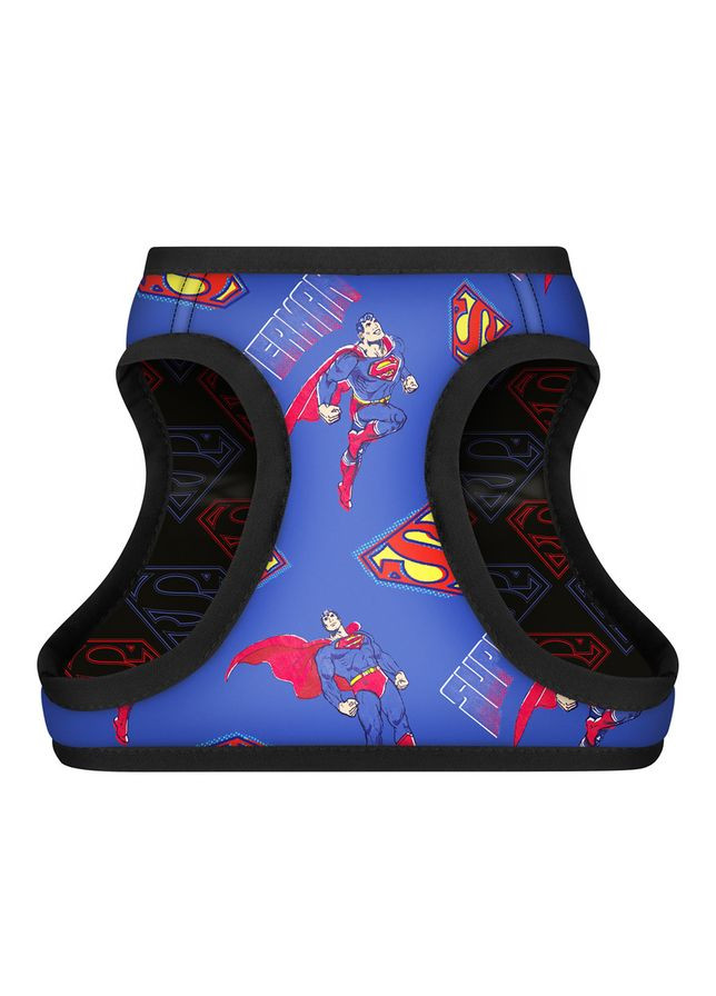 Шлей для собак мягкая Clothes с QR паспортом, рисунок "Сила Супермена",, В 46-50 см, С 43-45 см WAUDOG (363200960)