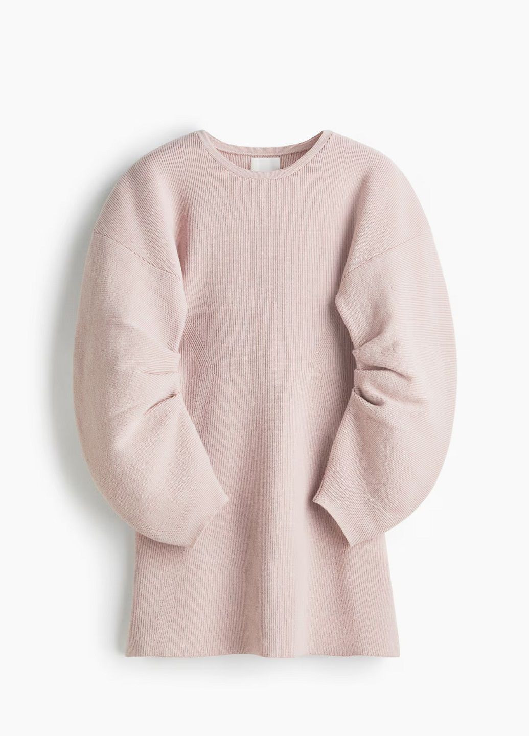 Светло-розовое кэжуал платье H&M однотонное